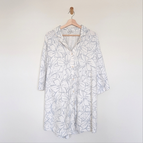Madewell Lightspun Cover-up Mini Shirtdress - Size L - Picture 3 of 9